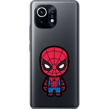 Dali Design Xiaomi Mi 11 Uyumlu Şeffaf Kılıf Chibi 7 Tasarımlı