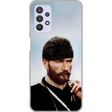 Dali Design Samsung Galaxy A32 Uyumlu Şeffaf Kılıf Atatürk 2 Tasarımlı