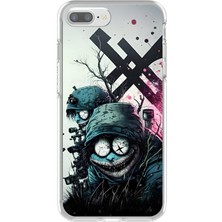 Dali Design iPhone 7 Plus Uyumlu Şeffaf Kılıf Aesthetic 6 Tasarımlı