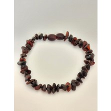 Doğal Kesim Mat Vişne Yetişkin Kehribar Bileklik