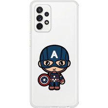 Dali Design Samsung Galaxy A72 Uyumlu Şeffaf Kılıf Chibi 4 Tasarımlı