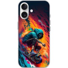 Dali Design iPhone 16 Plus Uyumlu Şeffaf Kılıf Aesthetic 5 Tasarımlı