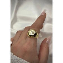 Leo'Stone Yeni Sezon Nokta Tasarım Bombeli Cilalı Model Ayarlanabilir Kadın Çelik Yüzük