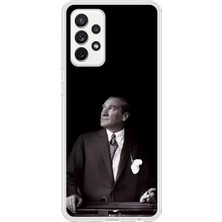Dali Design Samsung Galaxy A72 Uyumlu Şeffaf Kılıf Atatürk 3 Tasarımlı
