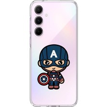Dali Design Samsung Galaxy A55 Uyumlu Şeffaf Kılıf Chibi 4 Tasarımlı