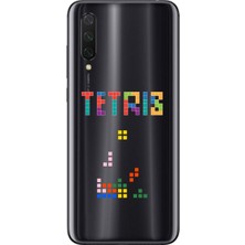 Dali Design Xiaomi Mi 9 Lite Uyumlu Şeffaf Kılıf 3 Tetris Tasarımlı