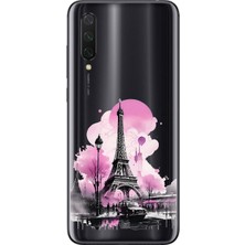 Dali Design Xiaomi Mi 9 Lite Uyumlu Şeffaf Kılıf Paris 1 Tasarımlı
