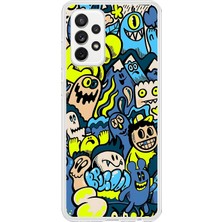Dali Design Samsung Galaxy A72 Uyumlu Şeffaf Kılıf Graffiti 11 Tasarımlı