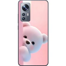 Dali Design Xiaomi Mi 12 Uyumlu Şeffaf Kılıf 1 Peluş Ayıcık Tasarımlı