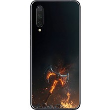 Dali Design Xiaomi Mi 9 Lite Uyumlu Şeffaf Kılıf Balta Tasarımlı