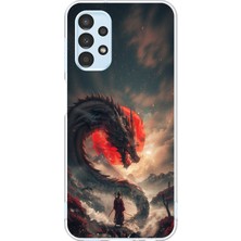 Dali Design Samsung Galaxy A13 Uyumlu Şeffaf Kılıf Samurai 3 Tasarımlı