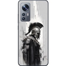 Dali Design Xiaomi Mi 12 Pro Uyumlu Şeffaf Kılıf Spartan 2 Tasarımlı