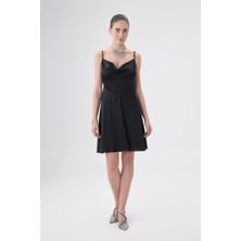 Rani Saten Mini Elbise