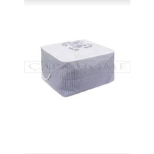 About The Perfect Mavi Çizgili Çok Amaçlı Çok Yönlü Çorap ve Kıyafet Saklama Kutusu 30X22X18CM