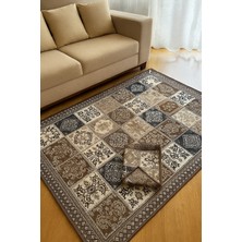 HCCOMPANYFABRİCON MODERN DESENLİ  KAHVERENGİ  HALI ÖRTÜSÜ 4m²