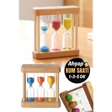 About The Perfect Şık Ahşap ve Cam Tasarımlı 1/3/5 Dakikalık Kum Saati ile Dekorasyon Keyfi