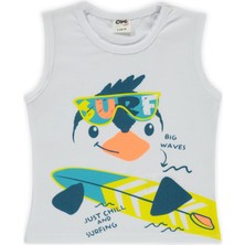 Civil Baby Erkek Bebek Tişört 6-18 Ay Beyaz
