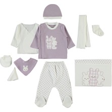 Civil Baby Kız Bebek Zıbın Setleri 0-1 Ay Koyu Lila