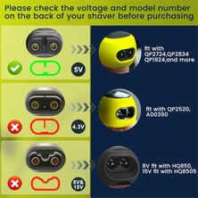 Richard 2 Adet 5V 1A USB Tıraş Makinesi Şarj Kablosu Philips QP2724 QP2834 QP1924 MG9520 Elektrikli Tıraş Makinesi Düzeltici Şarj Kablosu (Yurt Dışından)
