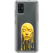 Dali Design Samsung Galaxy A71 Uyumlu Şeffaf Kılıf Estetik Yüz 6 Tasarımlı