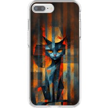 Dali Design iPhone 7 Plus Uyumlu Şeffaf Kılıf Aesthetic 2 Tasarımlı