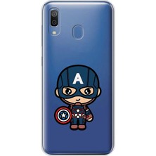 Dali Design Samsung Galaxy A20 Uyumlu Şeffaf Kılıf Chibi 4 Tasarımlı