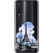 Dali Design Xiaomi Mi 9 Lite Uyumlu Şeffaf Kılıf Paris 2 Tasarımlı