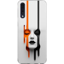 Dali Design Samsung Galaxy A70 Uyumlu Şeffaf Kılıf Estetik Yüz 1 Tasarımlı