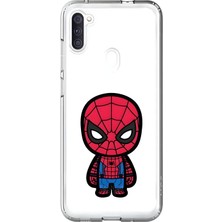 Dali Design Samsung Galaxy A11 Uyumlu Şeffaf Kılıf Chibi 7 Tasarımlı