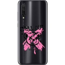 Dali Design Xiaomi Mi 9 Lite Uyumlu Şeffaf Kılıf Graffiti 6 Tasarımlı