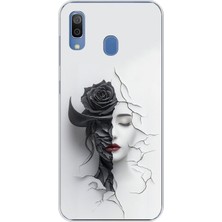 Dali Design Samsung Galaxy A20 Uyumlu Şeffaf Kılıf Estetik Yüz 4 Tasarımlı