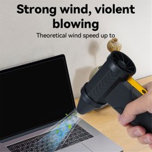 Richard Elektrikli Hava Üfleyici Turbo Jetfan 160000RPM Fırçasız Motor Turbo Şiddetli Fan USB Şarj Edilebilir Güçlü Hava Toz Üfleyici,c (Yurt Dışından)