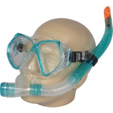 Serenity Haven Mavi Silikon Maske ve Snorkel Seti, Konforlu ve Dayanıklı Su Sporları Ekipmanı