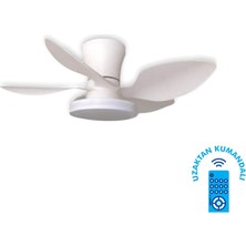 Vanti 30W 28" Inç 5 Kanatlı 3 Renk Kumandalı Ledli Dekoratif Tavan Vantilatörü KCF304