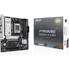 ASUS PRIME B850M-A-CSM AMD B850 AM5 DDR5 8000 2xDP HDMI 3x M2 USB3.2 AURA RGB 2.5Gbit LAN mATX 256GB’a kadar ram desteği, 1xGen5 M.2, Uzaktan Yönetim Yazılımı