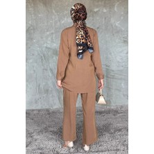 Dantelli Taşlı Tesettür Tunik Pantolon Ikili Takım P-00017622