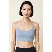 Ince Askılı Toparlayıcı Ripli Spor Büstiyer