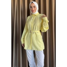 Bel Kuşaklı Tesettür Gömlek P-00017592