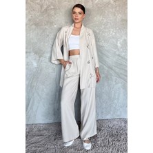 Taşlı Kimono Pantolon Ikili Takım P-00017514