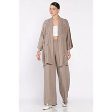 Taşlı Kimono Pantolon Ikili Takım P-00017514