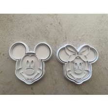 Mickey ve Minnie Mouse Kurabiye Kalıbı ve Damga Seti – Sevimli Tasarım