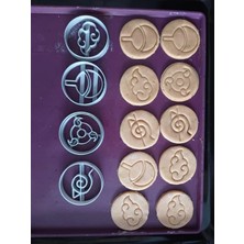 Naruto Kurabiye Kalıbı Seti Sharingan, Konoha, Uchiha ve Akatsuki Sembolleri