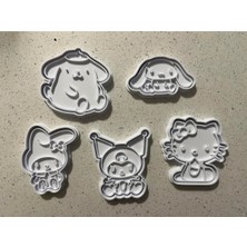 Sanrio Kurabiye Kalıbı ve Damga Seti – 5’li Şirin ve Pratik Tasarım