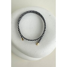 Çizgi Detay Mıknatıslı Dolamalı Ip Bileklik Kolye Halhal (50CM)