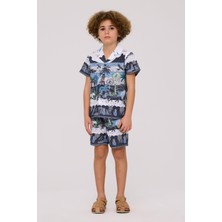 Bg Store Erkek Çocuk Desenli Gömlek