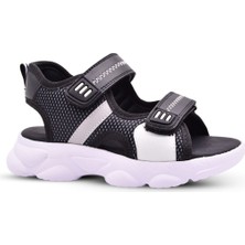 Hank Erkek Çocuk Air File Detaylı Siyah Renk Sandalet