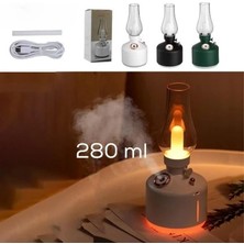 Gaz Lambası Tasarımlı Buhar Makinesi Hava Nemlendirici Dekoratif Masa Aydınlatması 280 ml 