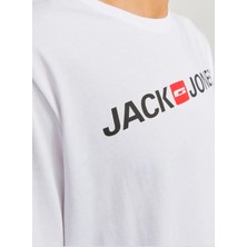 Jack & Jones JJECORP LOGO TEE SS CREW Beyaz Erkek Kısa Kol T-Shirt
