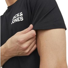 Jack & Jones Bisiklet Yaka Logolu Tişört-Corplogo