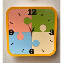 Puzzletime | Renkli Mdf Duvar Saati